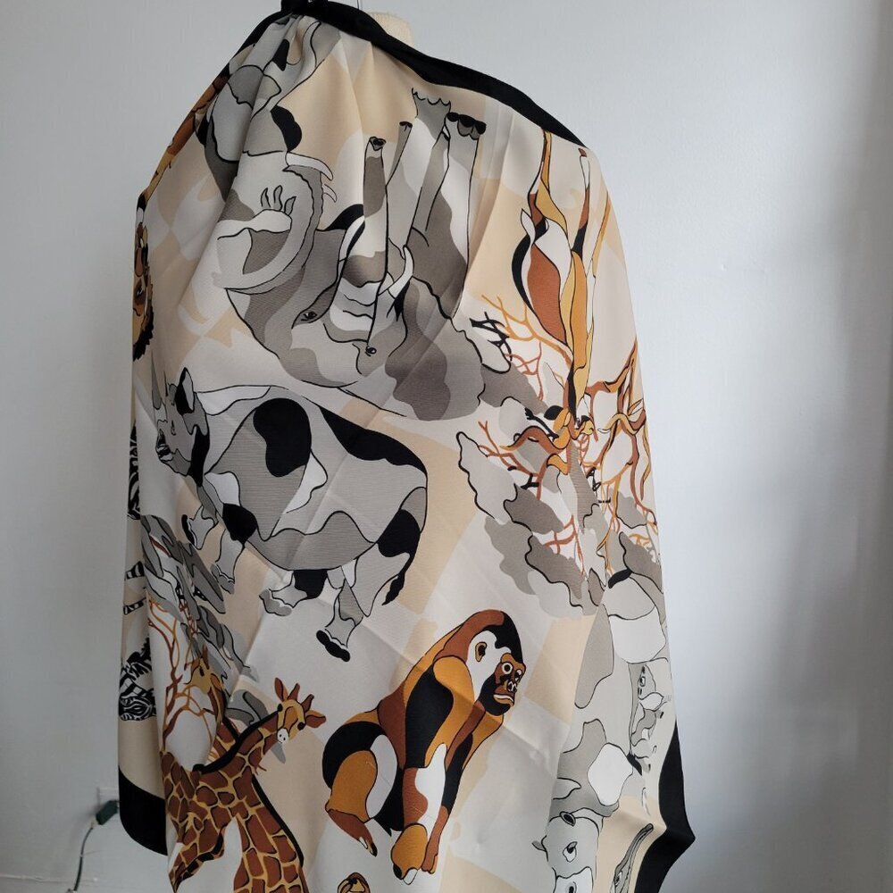 Unbranded Women’s Colorful Jungle Animal Print Scarf - Picture 11 of 12